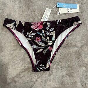 Brown with Floral Printed bikini bottom. Brand New with tags!